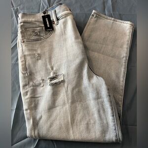 Express Light Blue Distressed Jeans. Super Soft High Rise. Size 10 NWT